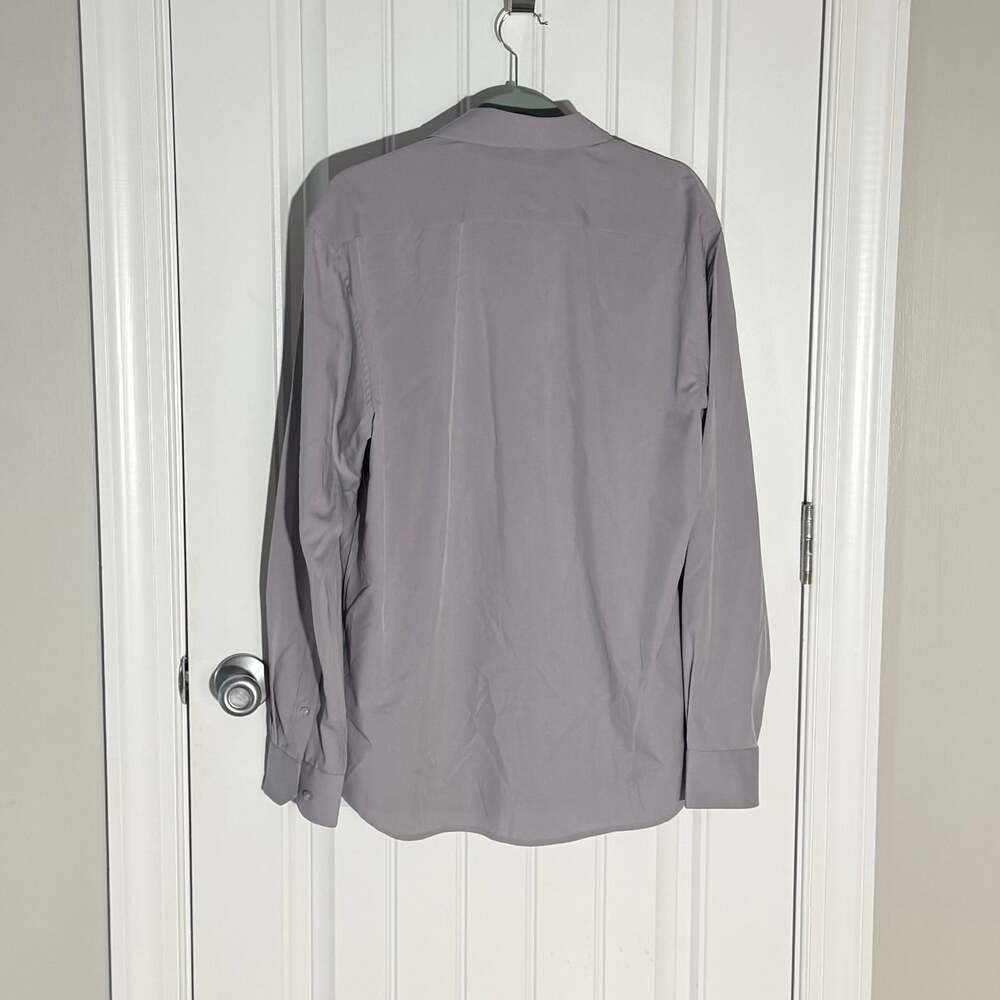 Four Way Stretch Men's Grey Button-Up Shirt - Size L - Picture 3 of 3